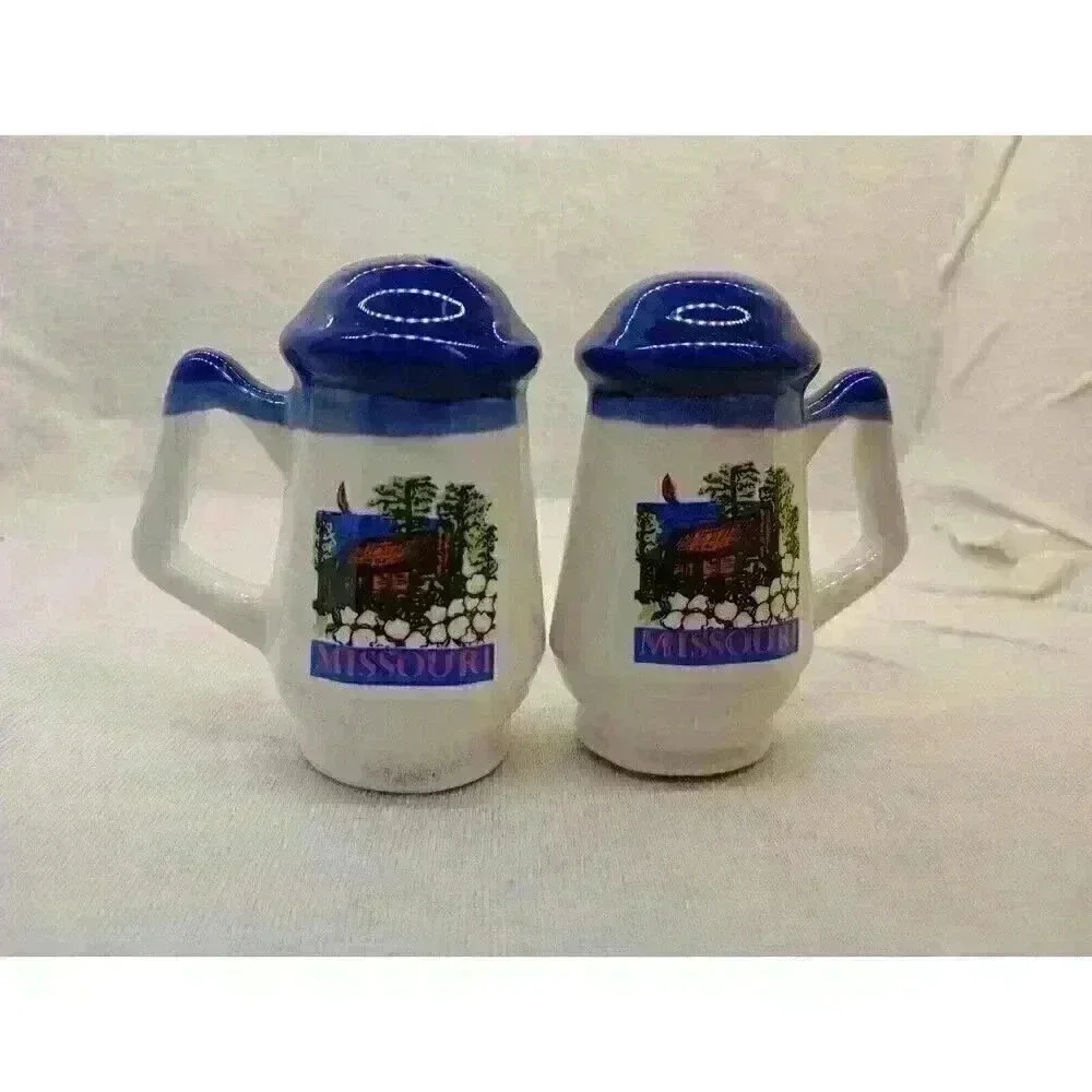 VintageMissouri Souvenir Salt and Pepper Shakers Cabin Floral Collectable Decor